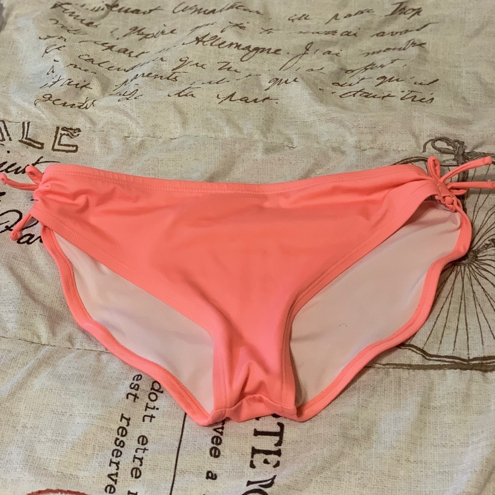 Coral bathing suit bottom